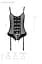 Корсет со шнуровкой Passion NESSY CORSet L/XL black стринги с открытым доступом пажи для чулок - миниатюра 7