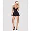 Сатиновий пеньюар з мереживом Obsessive 810-BAB-1 Babydoll & Thong L/XL, чорний, пеньюар, танга - мініатюра 6