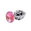 Анальна пробка Fantasy Silver Ribbed Butt Plug M 8 см (рожевий) - мініатюра 2