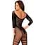 Сітчастий бодістокінг з імітацією підв’язок Obsessive Bodystocking G329 S/M/L, Black, з доступом - мініатюра 2
