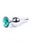 Анальна пробка B-Series HeavyFun Jewellery Silver Plug 9.5 см (зелений) - мініатюра 3