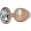Анальна пробка Jewellery Pearl Gold Plug Clear M 8 см (золотий) - мініатюра 1