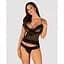 Напівпрозорий набір з прикрасами Obsessive Ivannes top & Thong L/XL, чорний, топ та танга - мініатюра 5