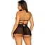 Сорочка бебі-дол з відкритими чашками Leg Avenue Lace and mesh Babydoll & panty Black M, стрінги - мініатюра 2