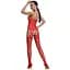 Бодістокінг Passion ECO BS006 Red, з доступом, халтер, імітація підв’язок - мініатюра 2