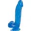 Фалоімітатор Doc Johnson Jelly Jewels Cock & Balls Blue - мініатюра 1