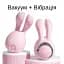 Вакуумний стимулятор клітора I’MCUM Bunny Kiss 8 режимів вібрації 5 режимів всмоктування у формі кролика Рожевий (IM-KXY269) - мініатюра 5