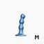 Насадка для страпону Strap-On-Me Dildo Plug Balls Blue Metallic M - мініатюра 2