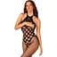 Сітчастий бодістокінг з імітацією боді Obsessive Bodystocking G332 S/M/L, Black, з доступом - мініатюра 1