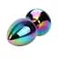 Анальна пробка із кристалом S Rainbow Gem Chisa, металева, різнокольорова, 7 х 2.7 см - мініатюра 3