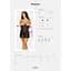 Прозора сорочка з відкритими грудьми Obsessive Pearlove chemise & Thong Black S/M, трусики - мініатюра 5