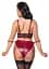 Комплект Cottelli Collection Bra Set Bondage M червоний - мініатюра 2