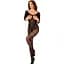 Сітчастий бодістокінг з імітацією підв’язок Obsessive Bodystocking G329 S/M/L, Black, з доступом - мініатюра 5