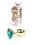 Анальная пробка Jawellery Gold Heart PLUG Green Boss Series 64-00042 98262 - миниатюра 1