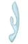 Вібратор кролик Satisfyer Triple Oh 24 см блакитний - мініатюра 4