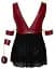 Сорочка Cottelli Collection Bondage Plus Babydoll 2XL чорний з червоним - мініатюра 5
