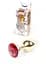 Анальная пробка Jawellery Gold PLUG Red Boss Series 64-00019 98286 - миниатюра 1