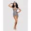 Еротичний костюм стюардеси Obsessive Stewardess 3 pcs costume grey S/M, сірий - мініатюра 3