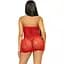 Сукня-сітка зі стразами Leg Avenue RhinestOne halter Mini dress Red, відкрита спина, One Size - мініатюра 2