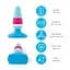 Анальна пробка FeelzToys Plugz Butt Plug 7 см (блакитний) - мініатюра 3