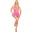 Сукня Leg Avenue Lurex RhinestOne Keyhole Halter Dress One Size Neon Pink - мініатюра 4