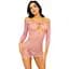 Мини-платье Leg Avenue Heart net mini dress Pink One size - миниатюра 1