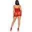 Сукня-сітка зі стразами Leg Avenue RhinestOne halter Mini dress Red, відкрита спина, One Size - мініатюра 7