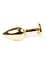Металева анальна пробка з кристалом Boss Jewellery Gold Plug 7х2.7 см (рожевий) - мініатюра 5
