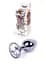 Металева анальна пробка з кристалом Boss Jewellery Dark Silver PLUG Clear 7 см (прозорий) - мініатюра 1