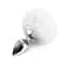 Анальна пробка Pompon Metal Plug Large 14 см (білий) - мініатюра 1