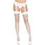 Панчохи-сітка зі швом Leg Avenue Backseam Thigh Highs White, One Size - мініатюра 1
