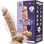 Фалоімітатор з вібрацією SilexD Vetus Vibro Flesh (MODEL 1 size 8in) + LRS, двошаровий, діаметр 4, - мініатюра 1