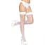 Панчохи-сітка зі швом Leg Avenue Backseam Thigh Highs White, One Size - мініатюра 4