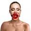 Кляп розширювач у формі губ Art of Sex - Gag Lips, натуральна шкіра - мініатюра 2