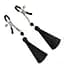 Затискач для сосків Art of Sex - Nipple clamps Black Tassels - мініатюра 3