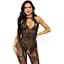 Leg Avenue RhinestOne Lace and Net Bodystocking OS Black - мініатюра 1