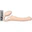 Безремневий страпон Strap-On-Me Vibrating Flesh M регульований з вібрацією та з пультом ДК діаметр 3.3 см - мініатюра 1