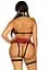 BDSM-костюм ученицы Leg Avenue Harness teddy & skirt M Black, портупея, мини-юбка, экокожа - миниатюра 2