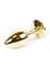 Металева анальна пробка з кристалом Boss Jewellery Gold Plug 7 см (прозорий) - мініатюра 4
