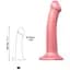 Насадка для страпона Strap-On-Me Mono Density Dildo Rose M - миниатюра 3