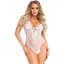 Мереживне боді Leg Avenue Floral lace Thong teddy White, One Size - мініатюра 1
