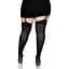 Щільні непрозорі панчохи Leg Avenue Nylon Thigh Highs Black, plus Size - мініатюра 2