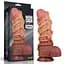 Фалоімітатор Dual-Layered Silicone Nature Cock 10.5'' 27 см коричневий - мініатюра 13