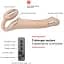 Безремневий страпон Strap-On-Me Vibrating Flesh M регульований з вібрацією та з пультом ДК діаметр 3.3 см - мініатюра 2
