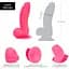Фалоімітатор Addiction - Tom 7 Dildo With Balls - Pink - мініатюра 5