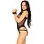 Комплект атласних ременів для бондажу Leg Avenue Satin elastic harness Set, One Size, Black - мініатюра 3
