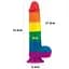 Фалоімітатор LoveToy 9'' Prider 22.5 см райдужний - мініатюра 2