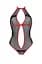 Сетчатое боди с кружевом на груди Passion Satara Body L/XL red - миниатюра 3