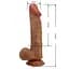 Фалоімітатор Beautiful Encounter Buraq 9.4" 24 см (коричневий) - мініатюра 4