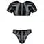 Комплект чоловічої білизни під латекс Passion 057 Set Peter L/XL Black, кроп-топ, стринги - мініатюра 5
